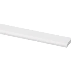 Geen Afdeklijst grenen 5x22 mm wit gegrond lengte 270 cm Hot