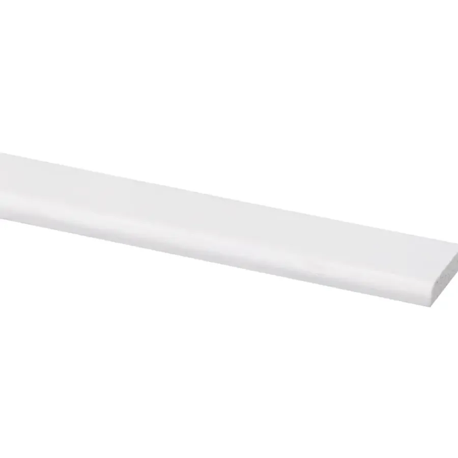 Geen Afdeklijst grenen 5x22 mm wit gegrond lengte 270 cm Hot