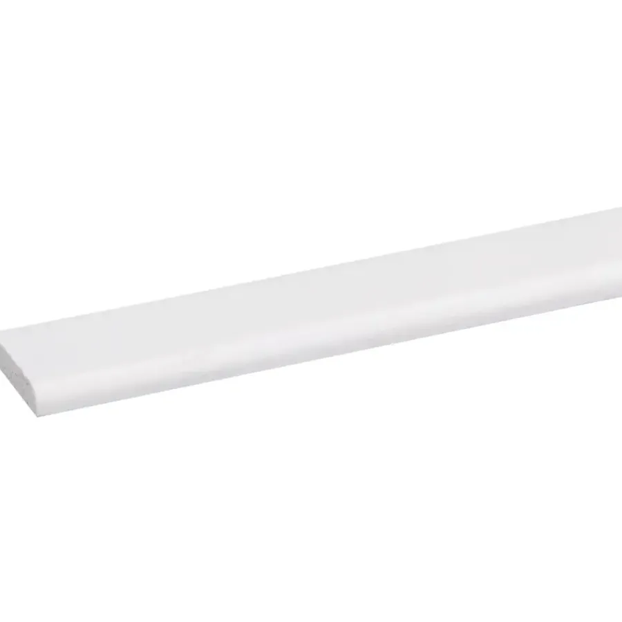 Geen Afdeklijst grenen 5x22 mm wit gegrond lengte 270 cm Hot