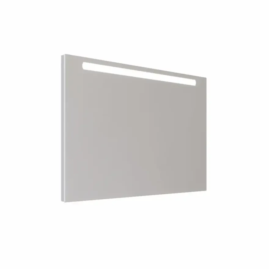 Allibert badkamerspiegel Atlas met verlichting rechthoek 100 x 70 cm RVS