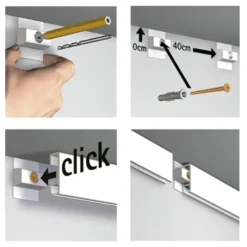 Artiteq Click Rail schilderij ophangsysteem compleet 6 meter wit RAL 9016 overschilderbaar New