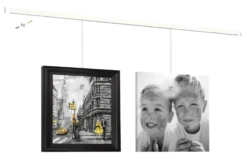 Artiteq Click Rail schilderij ophangsysteem compleet 4 meter wit RAL 9016 overschilderbaar Hot