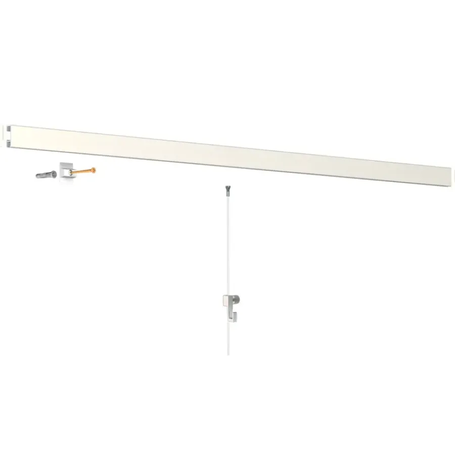Artiteq Click Rail schilderij ophangsysteem compleet 4 meter wit RAL 9010 Clearance