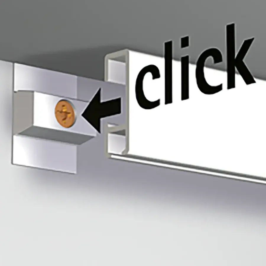 Artiteq Click Rail schilderij ophangsysteem compleet 2 meter wit RAL 9016 overschilderbaar Discount