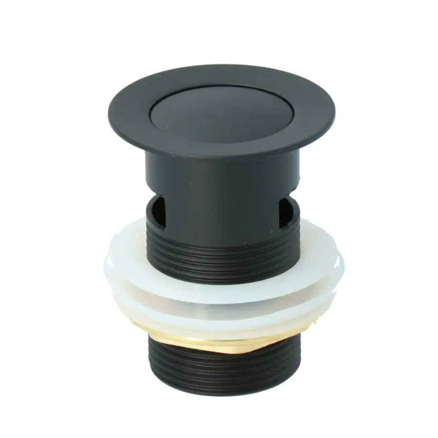 Atlantic Click pop-up wastafelafvoerplug Zwart New