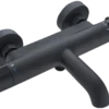 Atlantic thermostatische badkraan Colin zwart 15 cm