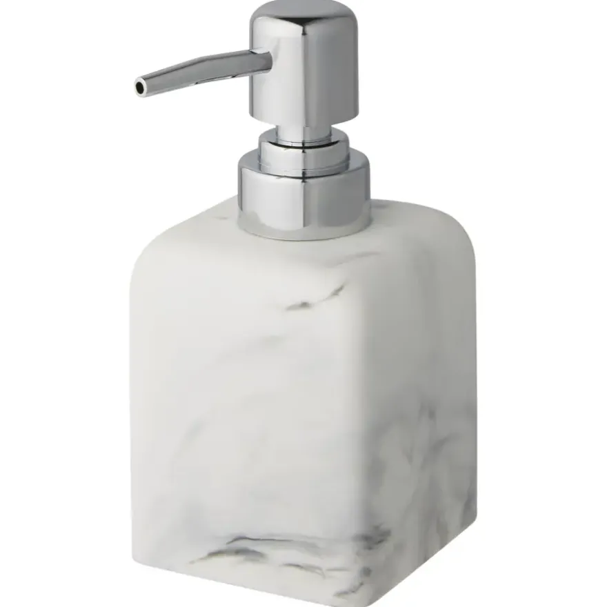 Atlantic zeepdispenser marmerlook Wit