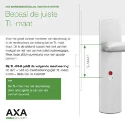 AXA binnendeurbeslag edge blokkruk toilet 63-8 met slot Sale