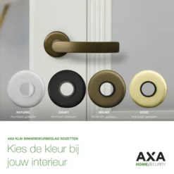 AXA binnendeurrozet klik met profielcilindergat rond zwart Online