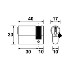 AXA profielcilinder enkel 30-10mm Sale