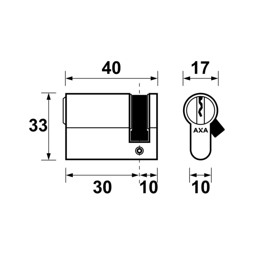 AXA profielcilinder enkel 30-10mm Sale