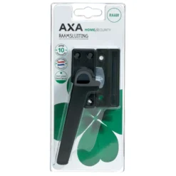 AXA raamsluiting met drukknop links zwart buitendraaiend Clearance