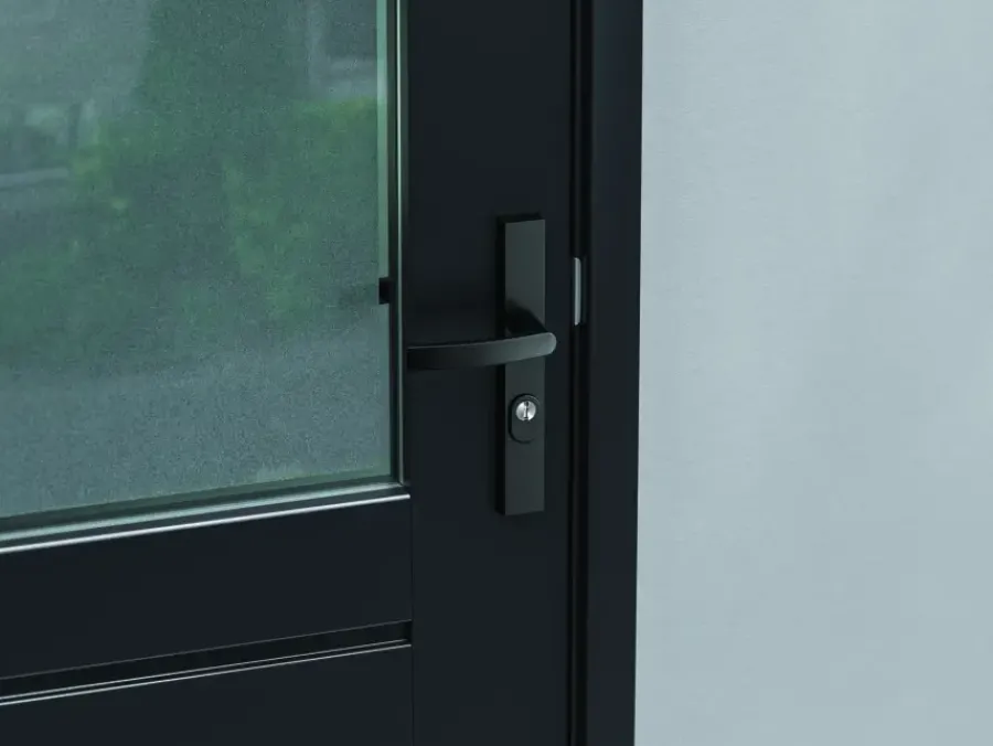 AXA veiligheidsbeslag Edge achterdeur zwart smal schild met SKG 3-sterren 92 mm Sale