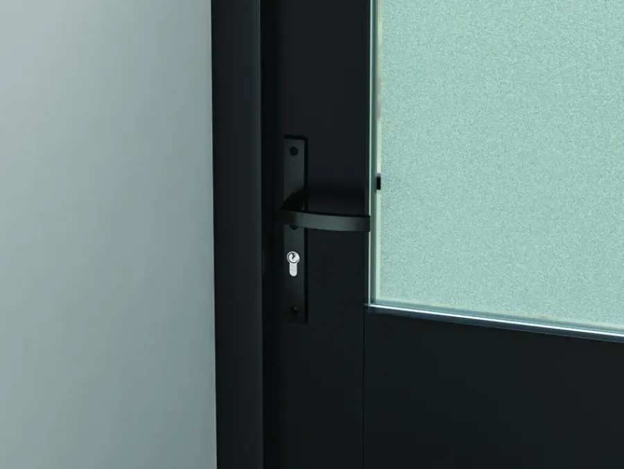 AXA veiligheidsbeslag Edge achterdeur zwart smal schild met SKG 3-sterren 92 mm Sale