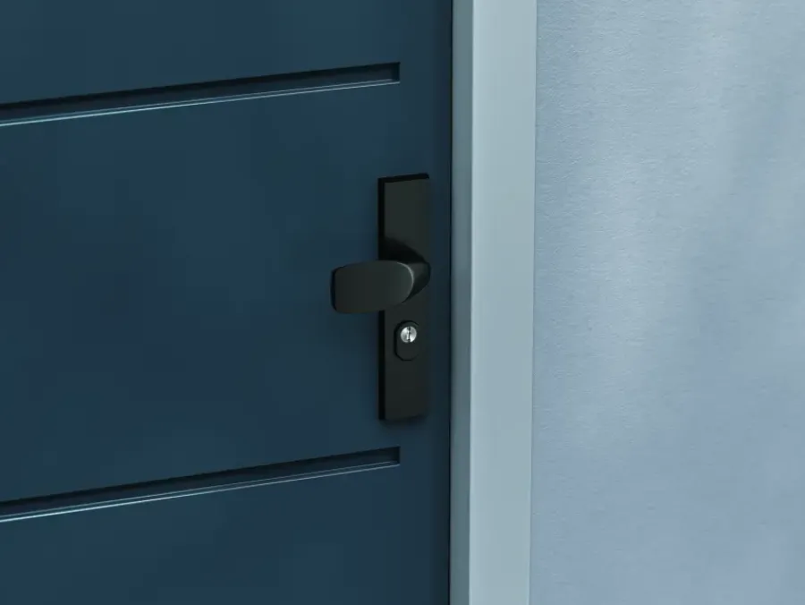 AXA veiligheidsbeslag Edge voordeur zwart langschild met SKG 3-sterren 55 mm