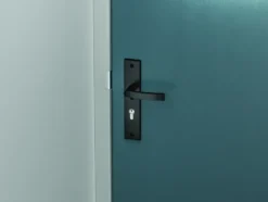 AXA veiligheidsbeslag Edge voordeur zwart langschild met SKG 3-sterren 55 mm