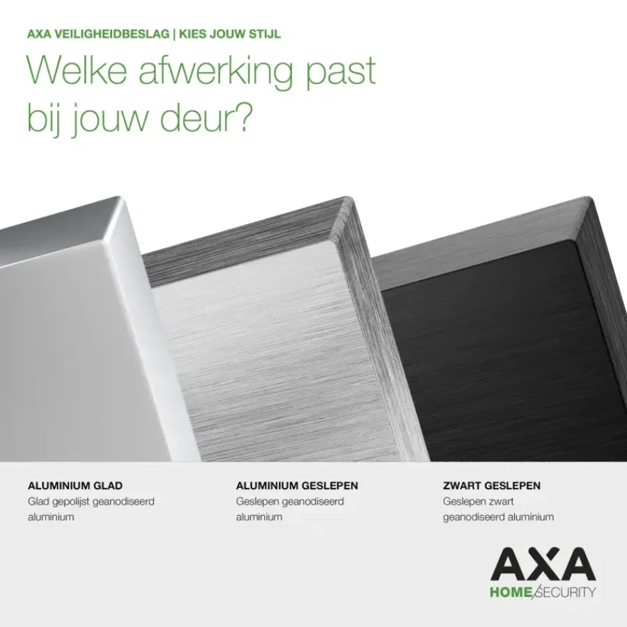 AXA veiligheidsbeslag Edge voordeur zwart rozet met SKG 3-sterren Discount