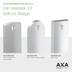 AXA veiligheidsbeslag Oval achterdeur aluminium kortschild met SKG 3-sterren 72 mm Sale