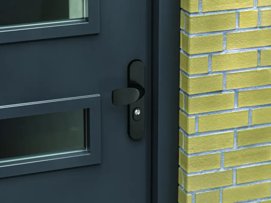 AXA veiligheidsbeslag Oval voordeur zwart langschild met SKG 3-sterren 55 mm Sale