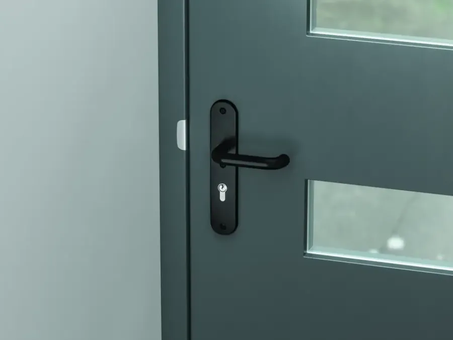 AXA veiligheidsbeslag Oval voordeur zwart langschild met SKG 3-sterren 55 mm Sale