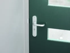 AXA veiligheidsbeslag Oval voordeur aluminium langschild met SKG 3-sterren 92 mm Best