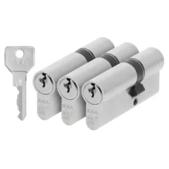 AXA veiligheidscilinder security 30-45mm SKG** gelijksluitend 3 stuks Clearance