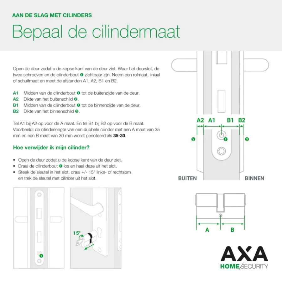 AXA veiligheidscilinder xtreme 30-35mm SKG*** Best