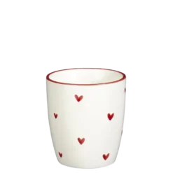 Beker hart rood - h8,5xd8cm