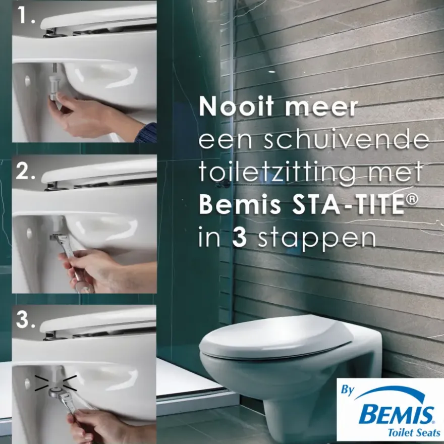 Bemis New York wc bril hout wit met softclose