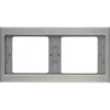 Berker K5 Afdekraam 2-voudig RVS