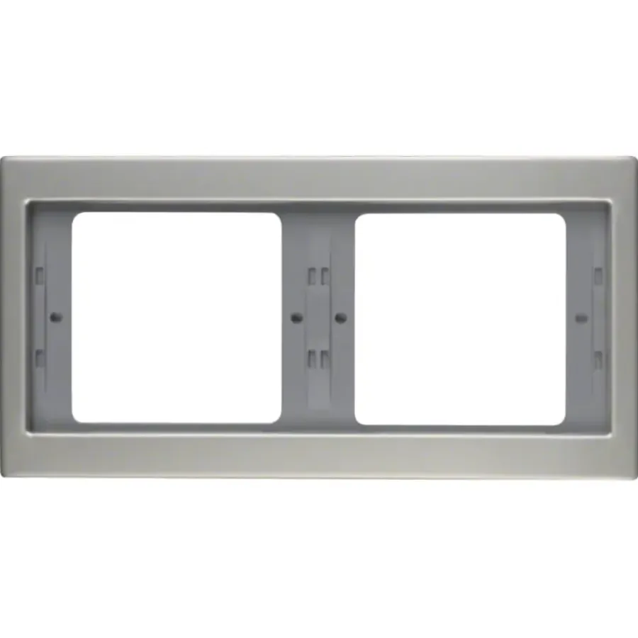 Berker K5 Afdekraam 2-voudig RVS