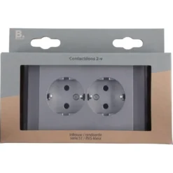 Berker K5 Dubbel Stopcontact Geaard RVS Online