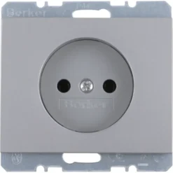 Berker K5 Enkel Stopcontact RVS New