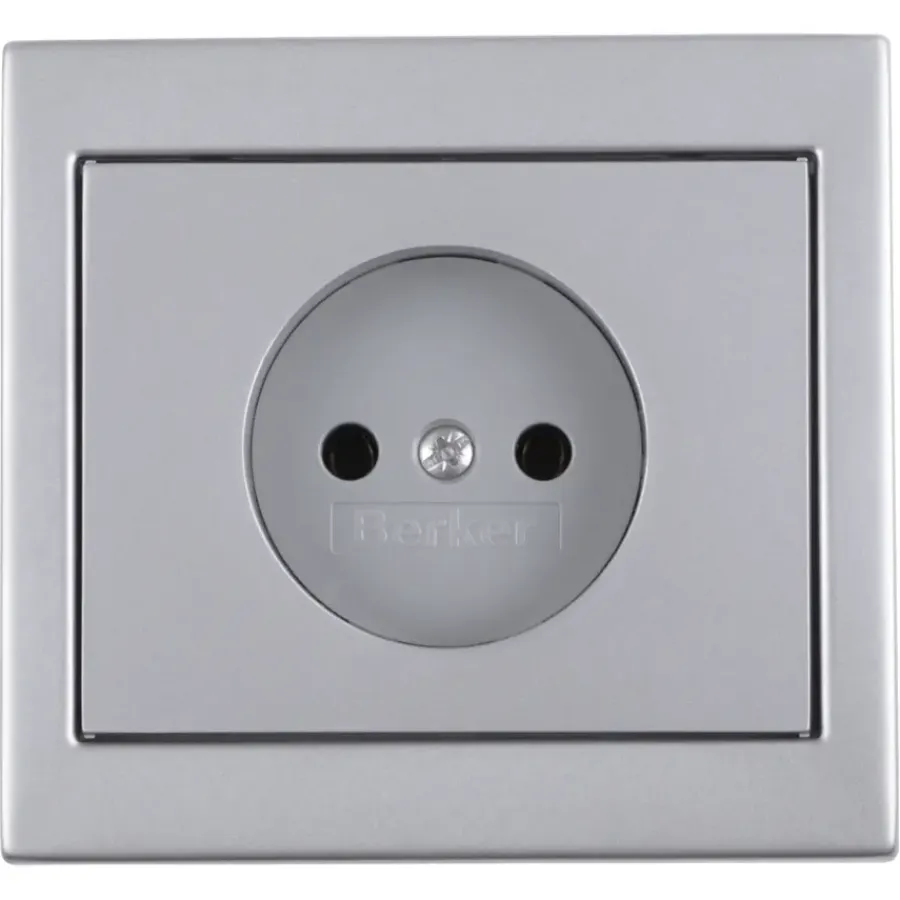 Berker K5 Enkel Stopcontact RVS New