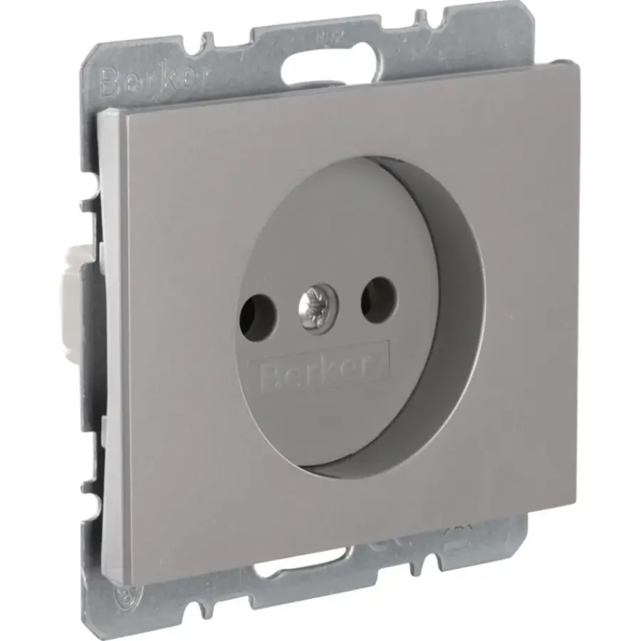Berker K5 Enkel Stopcontact RVS New