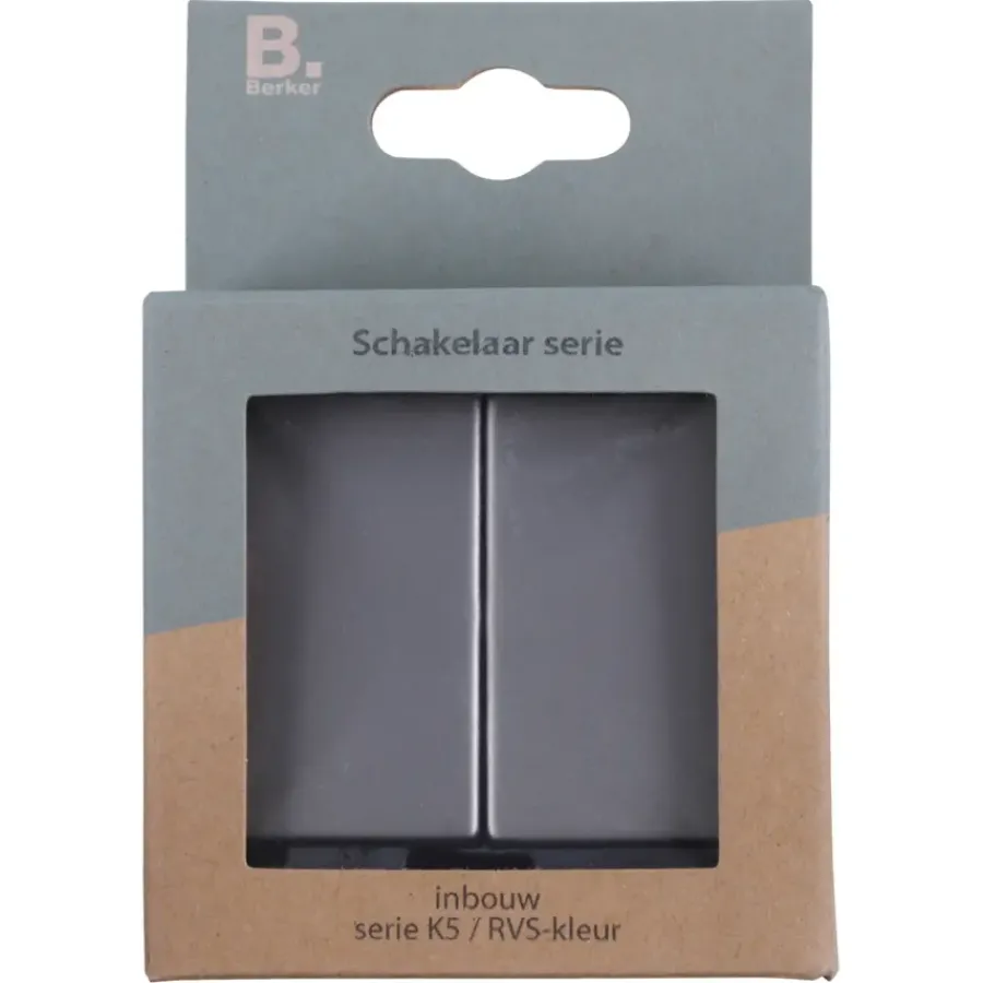 Berker K5 Serieschakelaar RVS Best