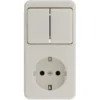 Berker Opbouw Enkel Geaard Stopcontact met Serieschakelaar Wit Outlet