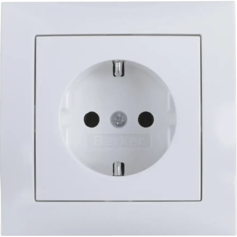 Berker S.1 Enkel Geaard Stopcontact Wit Best