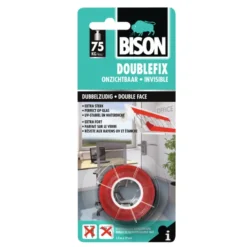 Bison doublefix rol universeel rood 19 mm x 1,5 m Discount