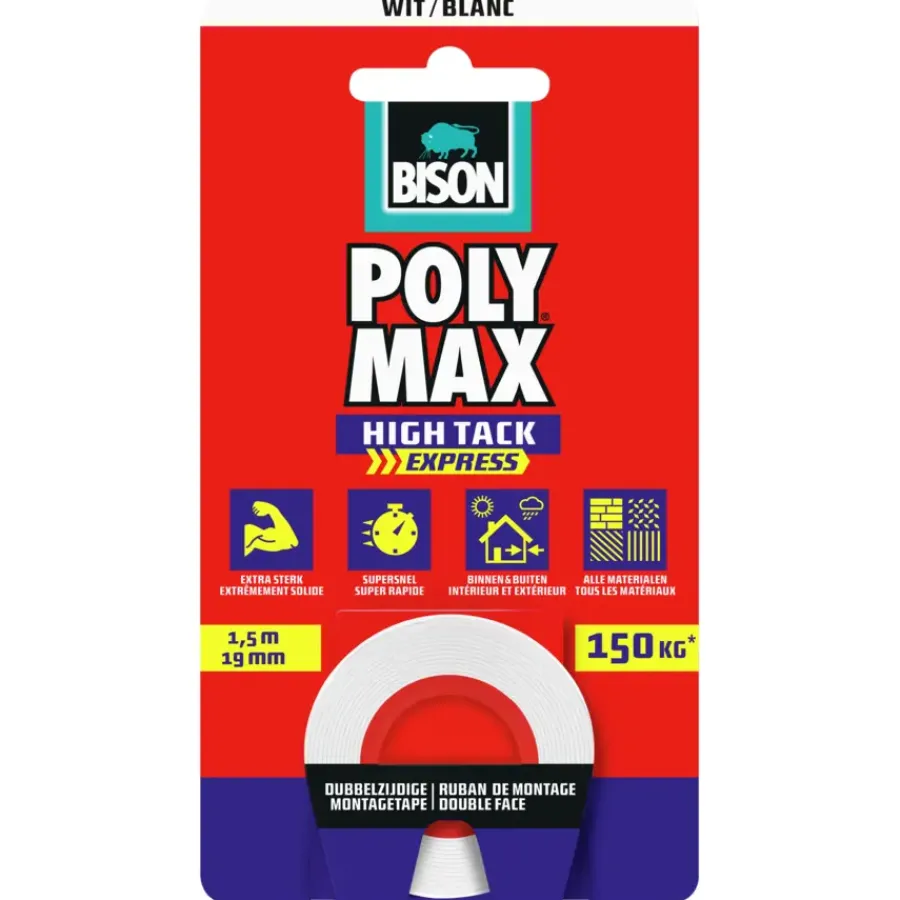 Bison Polymax high tack express montagetape wit Discount