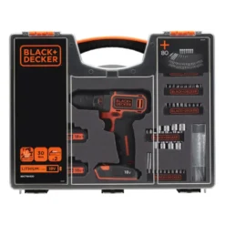 BLACK+DECKER accuboormachine BDC718AS2O-QW + 80-delige accessoireset Discount