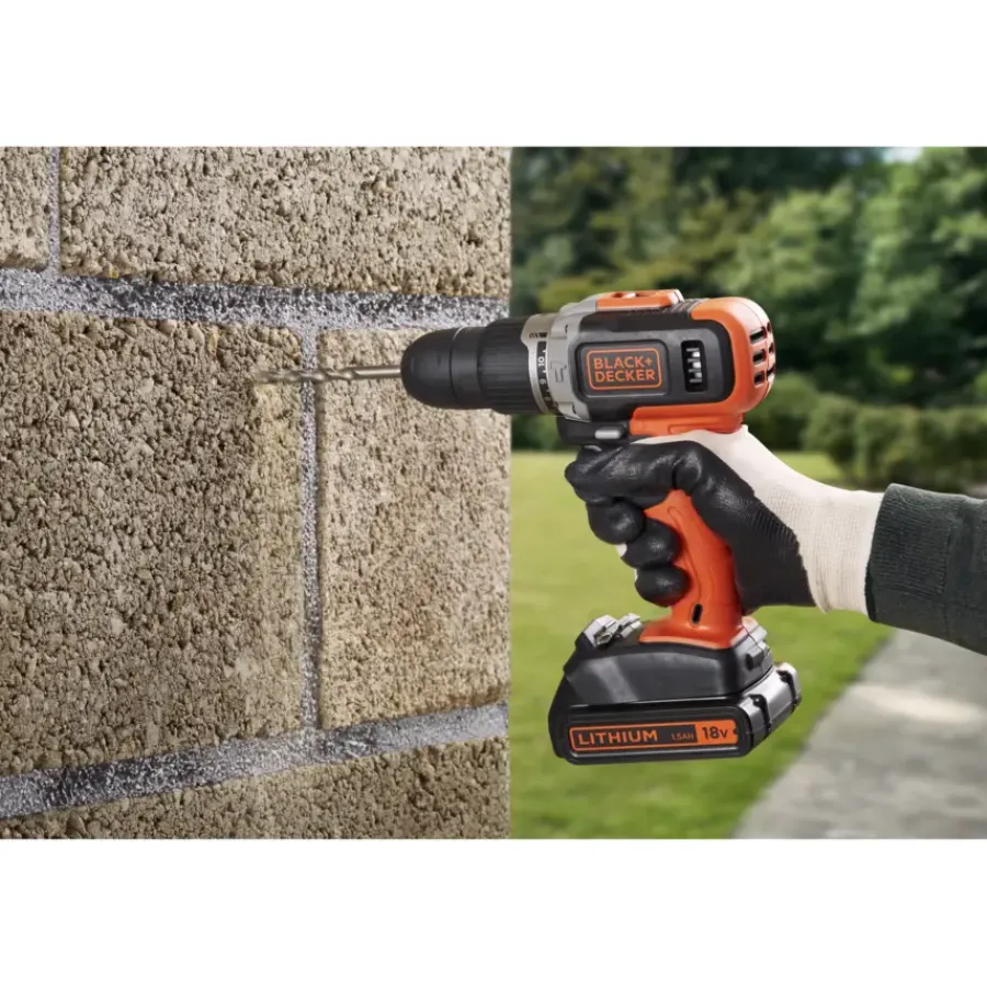 BLACK+DECKER 18V klopboor incl. 1.5Ah accu+lader Clearance