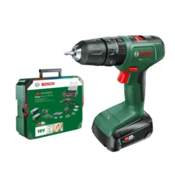 Bosch 18V klopboor EasyImpact incl. 1.5Ah accu+lader en 241-delige accessoireset in luxe koffer Outlet