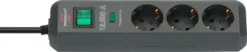 Brennenstuhl Eco-Line 13.500 A stekkerdoos met overspanningsbeveiliging 3-voudig 1,5 meter Outlet