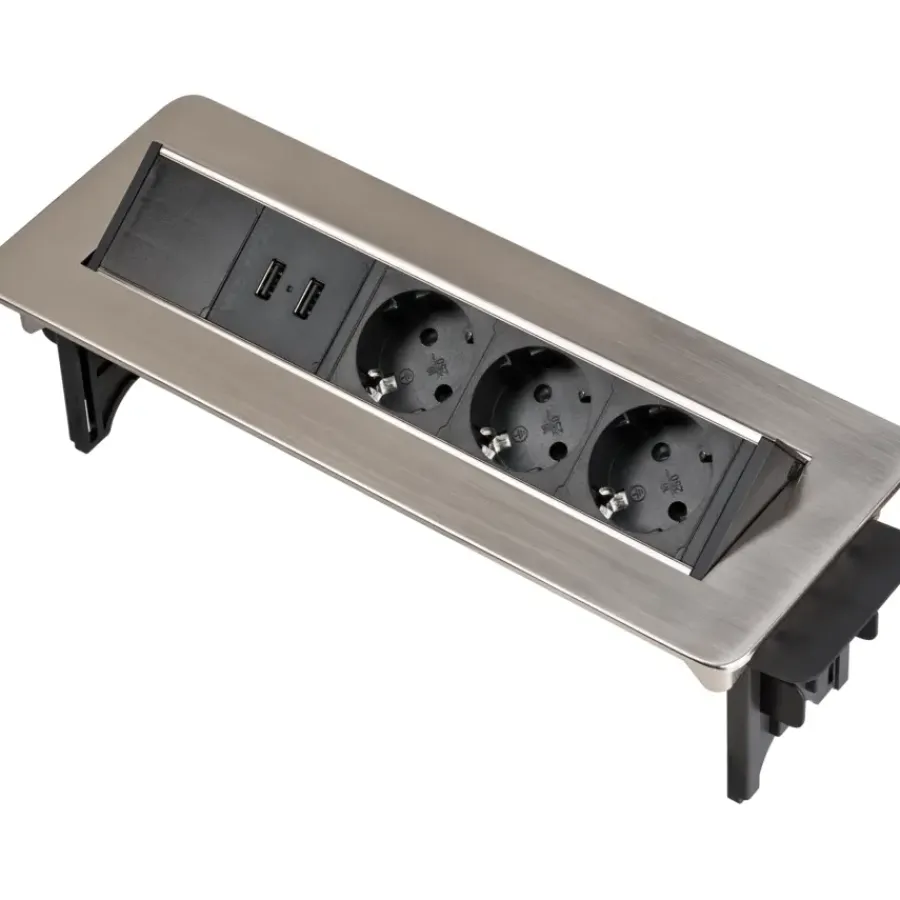 Brennenstuhl Indesk Power tafelstekkerdoos met USB-lader Clearance