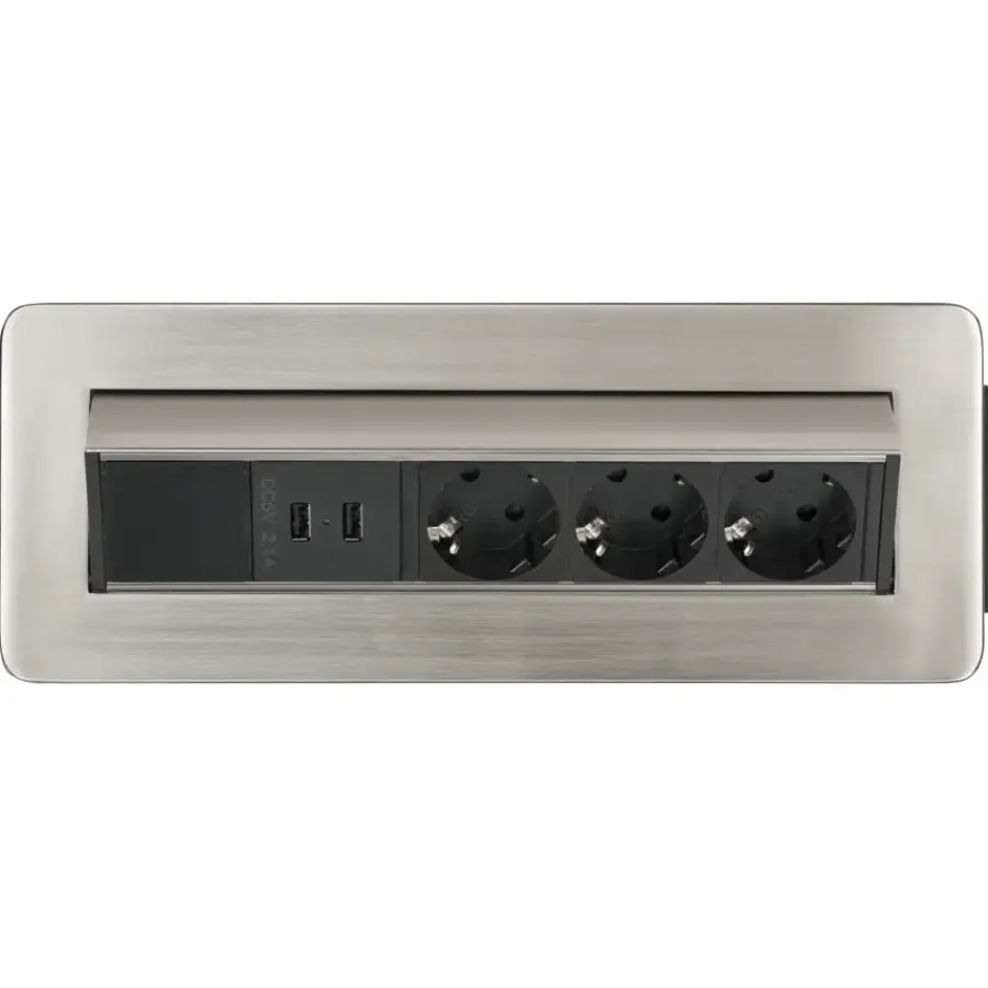 Brennenstuhl Indesk Power tafelstekkerdoos met USB-lader Clearance
