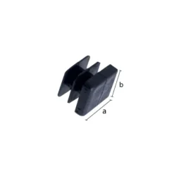 Geen Buisvoet zwart 24x24 mm Discount