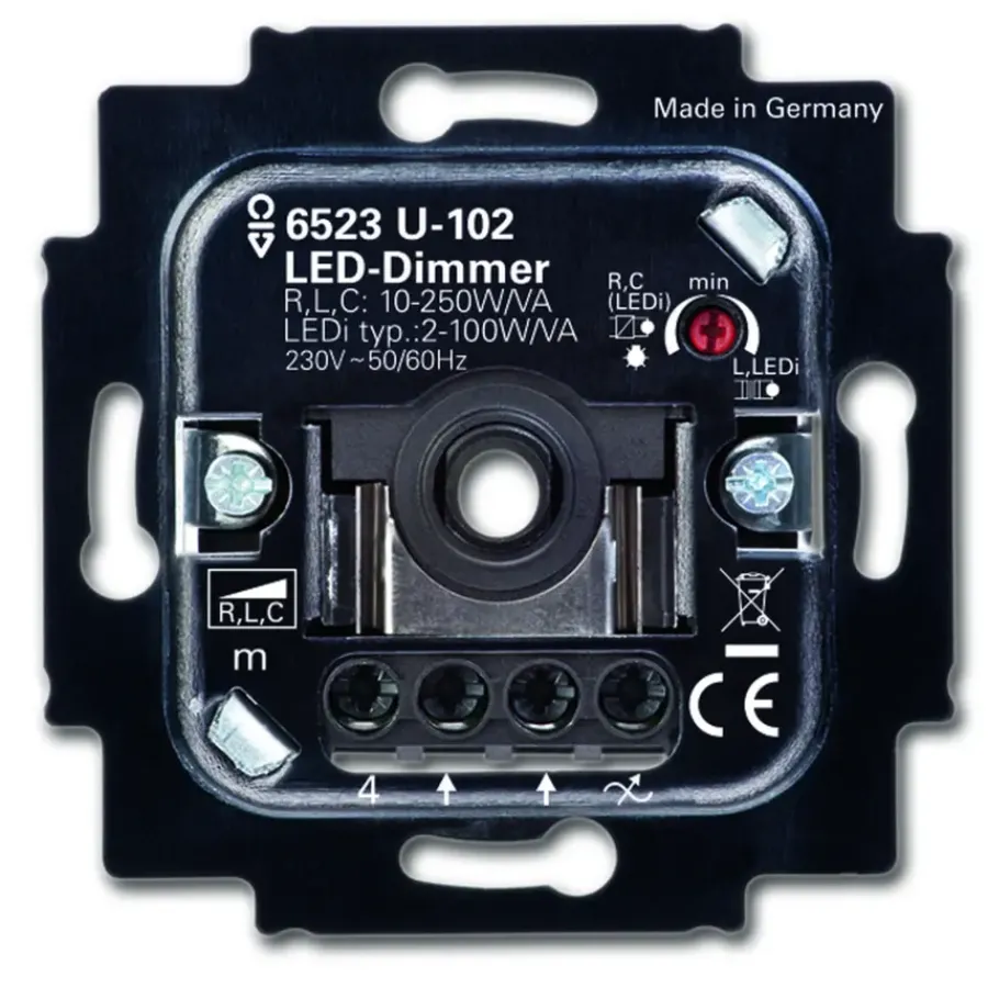 Busch-Jaeger inbouw dimmer LED/gloei/halogeen dimmer 2-100 watt Outlet
