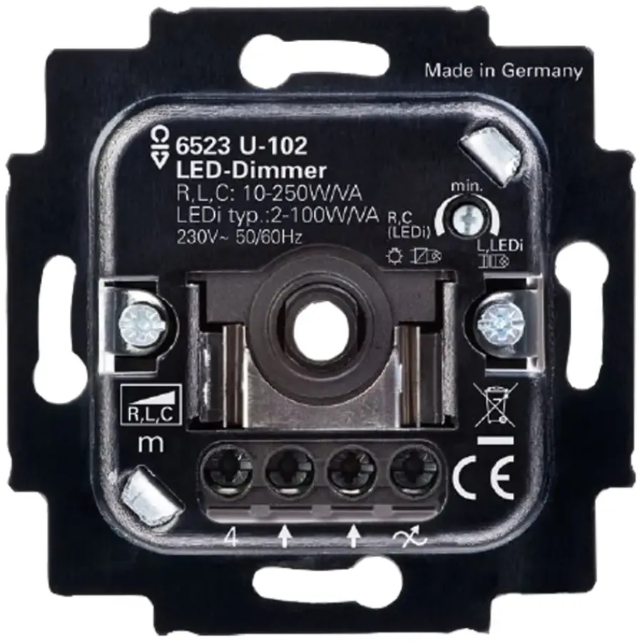 Busch-Jaeger inbouw dimmer LED/gloei/halogeen dimmer 2-100 watt Outlet