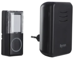 Byron DBY-22352 Draadloze deurbelset plugin 150m Zwart Clearance